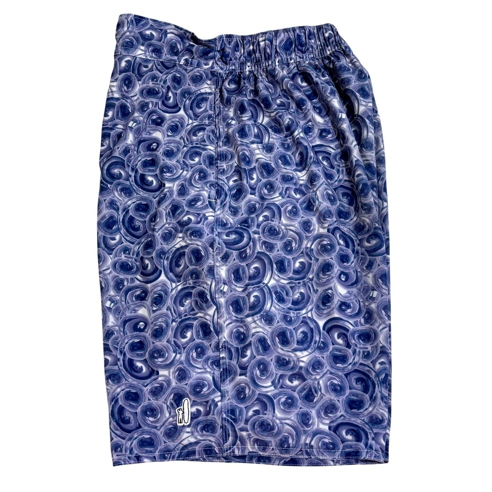 johnnie-O Purple White Abstract Swirl Swim Board Shorts Size Medium 28W